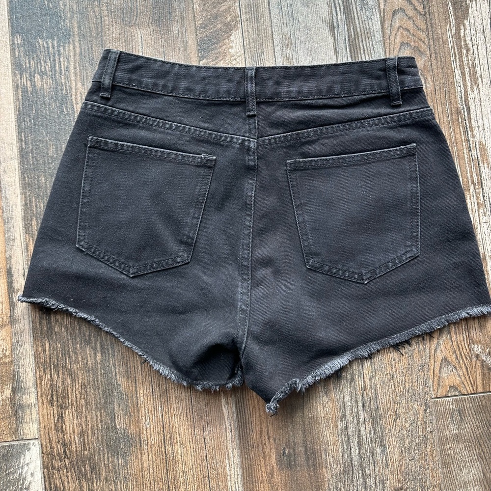 High Waist Denim Shorts - Picture 4 of 5